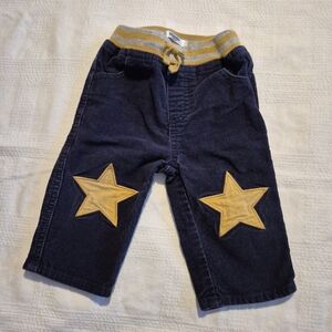 Baby Boden boys 6-12 months blue corduroy soft waist pants VGUC